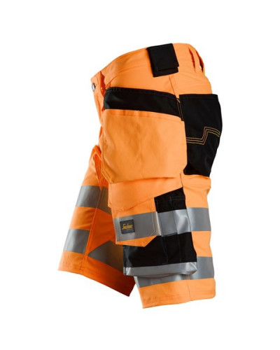 High-visibility stretch shorts with holster pockets, 1 o'clock