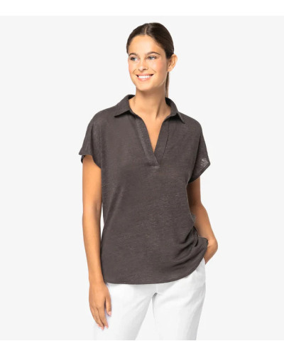 SPASS0 Ladies’ linen polo shirt