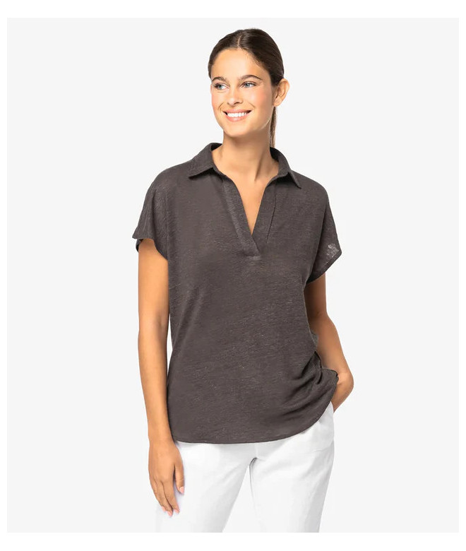 SPASS0 Ladies’ linen polo shirt