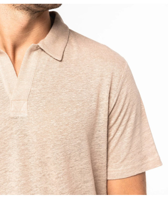 SPASS0 Men’s Linen Polo Shirt