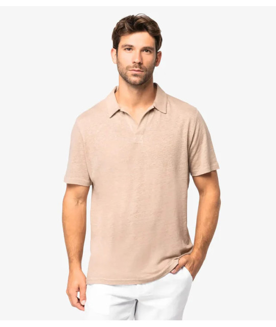 SPASS0 Men’s Linen Polo Shirt