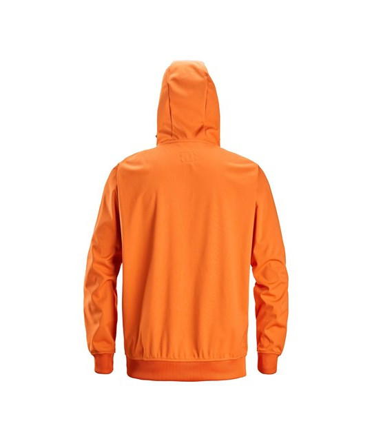 Windproof stretch hoodie with half-length zipper