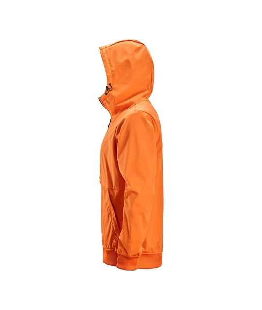 Windproof stretch hoodie with half-length zipper