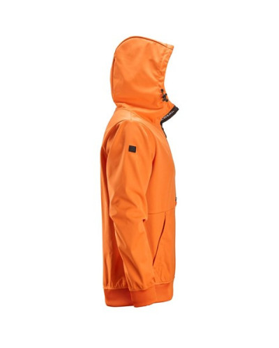 Windproof stretch hoodie with half-length zipper