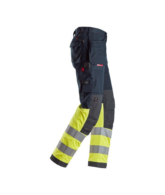 Snickers Workwear Arbetsbyxa med hölsterfickor, varsel klass 1