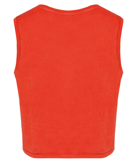Native Spirit Ladies faded cropped sleeveless t-shirt