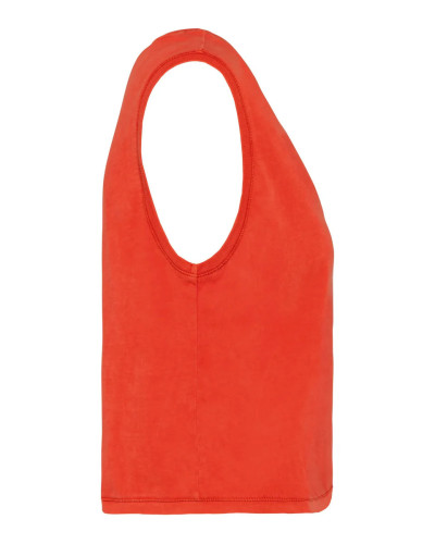 Ladies faded cropped sleeveless t-shirt