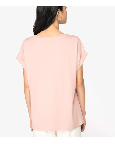 Native Spirit Eco-Friendly Ladie's Rolled-Up Sleeves T-shirt