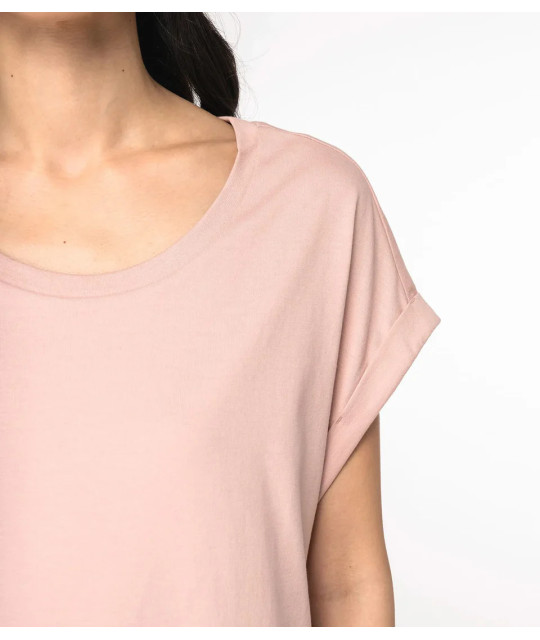 Native Spirit Eco-Friendly Ladie's Rolled-Up Sleeves T-shirt