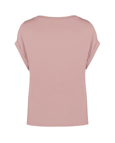 Eco-Friendly Ladie's Rolled-Up Sleeves T-shirt