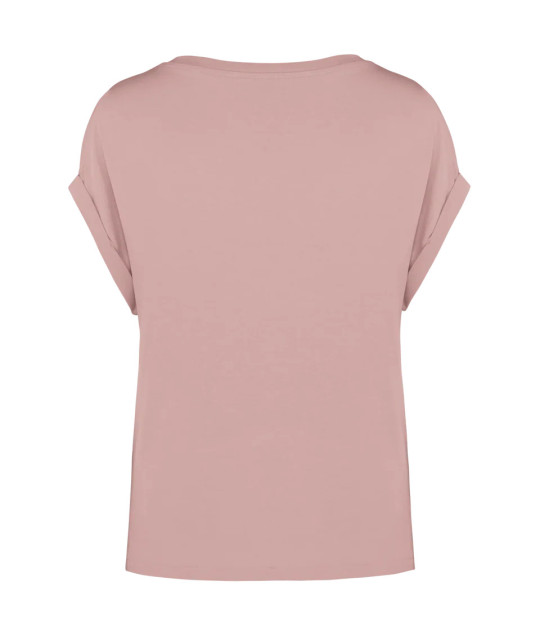 Eco-Friendly Ladie's Rolled-Up Sleeves T-shirt