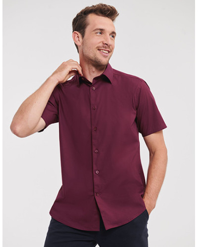 Men's Short Sleeve Fitted Stretch Shirt