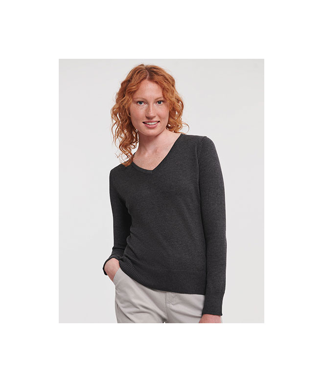 Ladies´ V-Neck Knitted Pullover