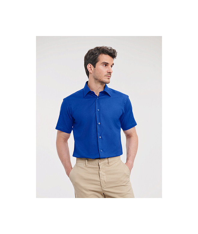 Men's Short Sleeve Tailored Oxford Shirt