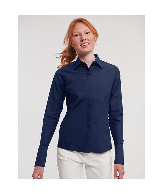 Ladies' Long Sleeve Fitted Ultimate Stretch Shirt