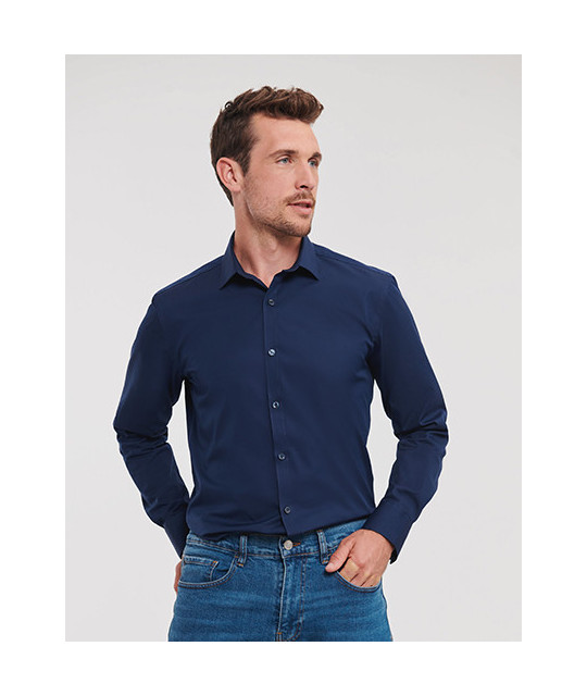 Men's Long Sleeve Fitted Ultimate Stretch Shirt