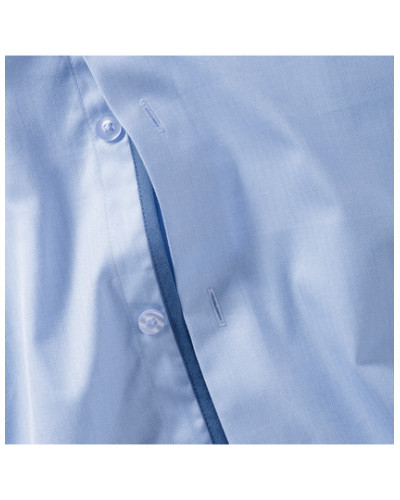 Men's Long Sleeve Tailored Contrast Herringbone Shirt