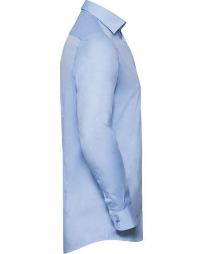 Men's Long Sleeve Tailored Contrast Herringbone Shirt