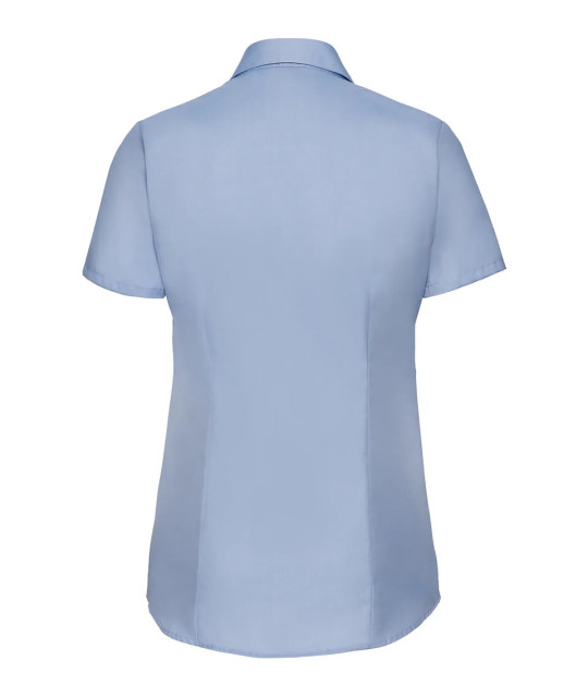 Ladies' Short Sleeve Tailored Herringbone Shirt