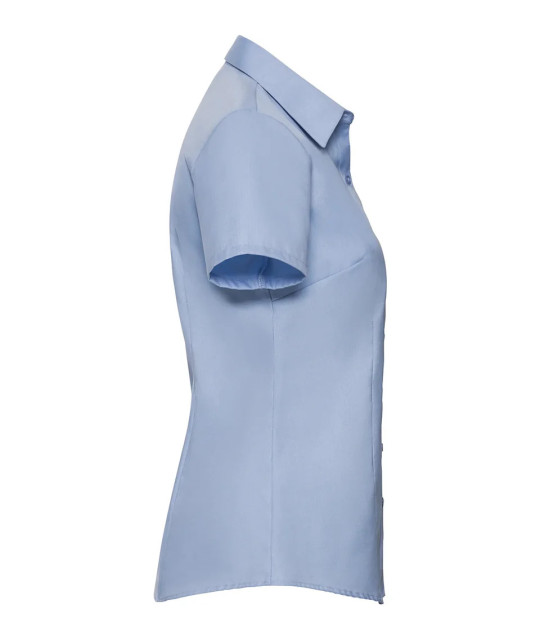 Ladies' Short Sleeve Tailored Herringbone Shirt