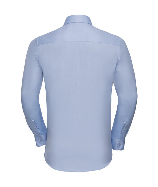 Russell Athletic Collection Men's Long Sleeve Tailored Herringbone ...