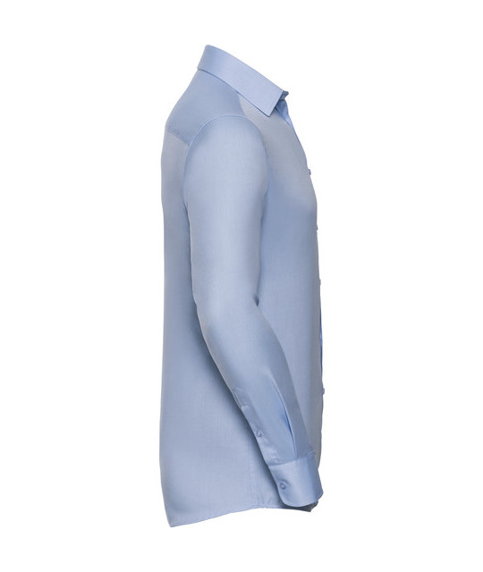 Men's Long Sleeve Tailored Herringbone Shirt