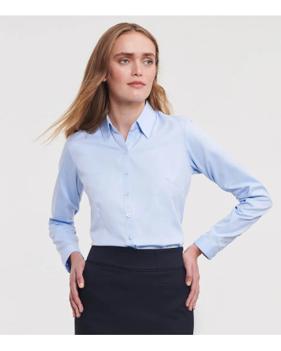 Russell Athletic Collection Ladies' Long Sleeve Tailored Herringbon...