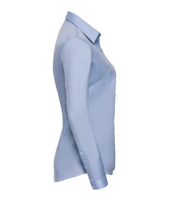 Ladies' Long Sleeve Tailored Herringbone Shirt