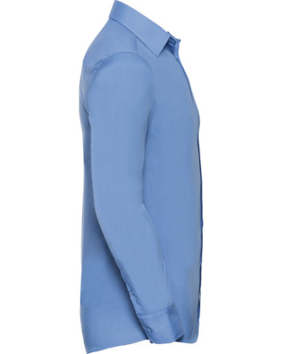Men's Long Sleeve Tailored Polycotton Poplin Shirt