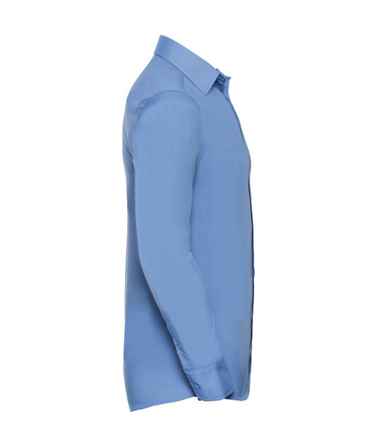 Men's Long Sleeve Tailored Polycotton Poplin Shirt