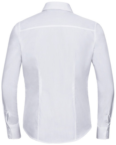 Russell Athletic Collection Ladies' Long Sleeve Fitted Polycotton P...