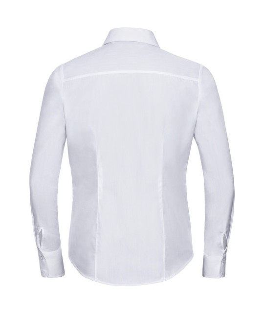 Russell Athletic Collection Ladies' Long Sleeve Fitted Polycotton P...