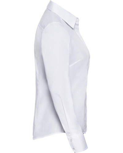 Russell Athletic Collection Ladies' Long Sleeve Fitted Polycotton P...