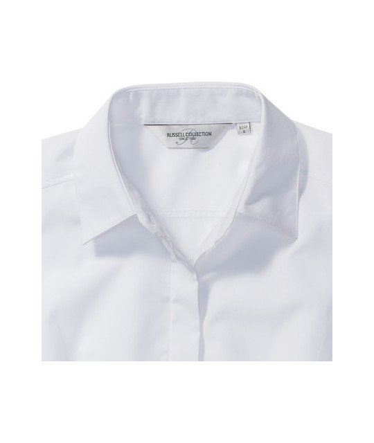 Ladies' Long Sleeve Fitted Polycotton Poplin Shirt