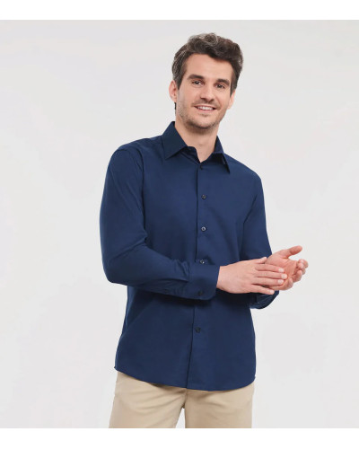 Russell Athletic Collection Men's Long Sleeve Tailored Oxford Shirt