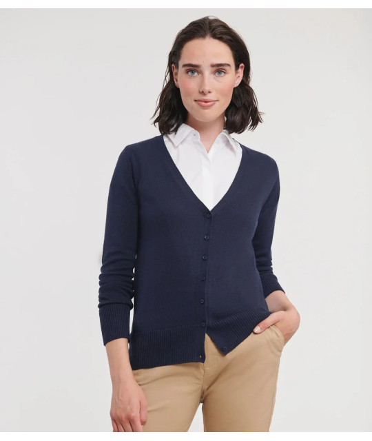 Russell Athletic Collection Ladies´ V-Neck Knitted Cardigan