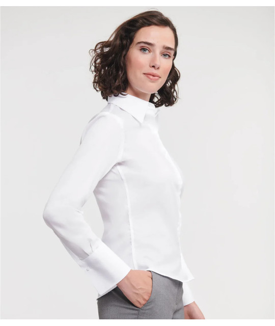 Russell Athletic Collection Ladies' Long Sleeve Tailored Ultimate N...