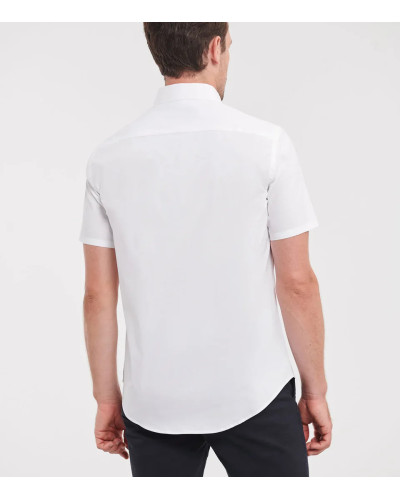 Russell Athletic Collection Men's Short Sleeve Fitted Stretch Shirt