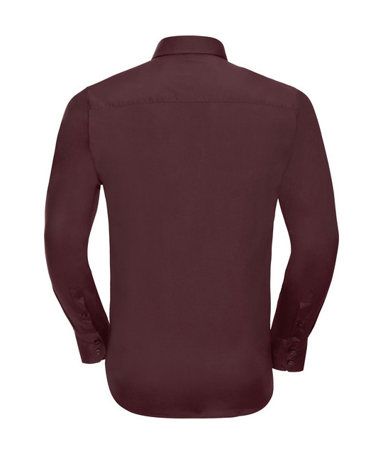 Men's Long Sleeve Fitted Stretch Shirt