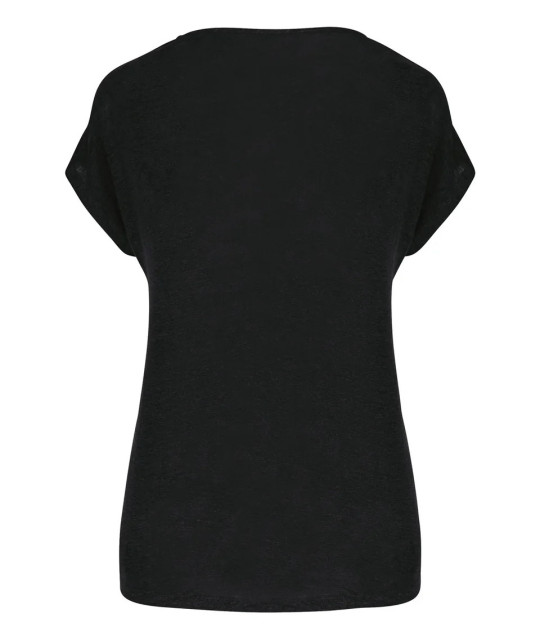 Ladies' V-neck Linen T-shirt