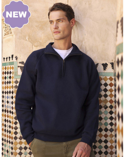 Fruit of the Loom Iconic Premium Zip Neck Sweat