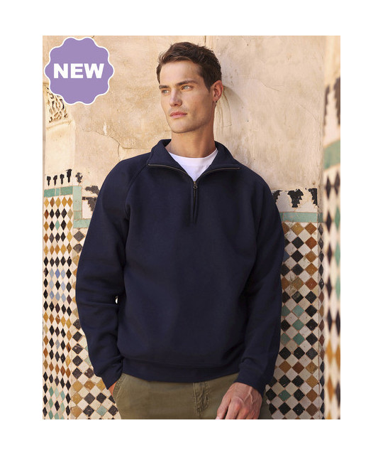 Fruit of the Loom Iconic Premium Zip Neck Sweat