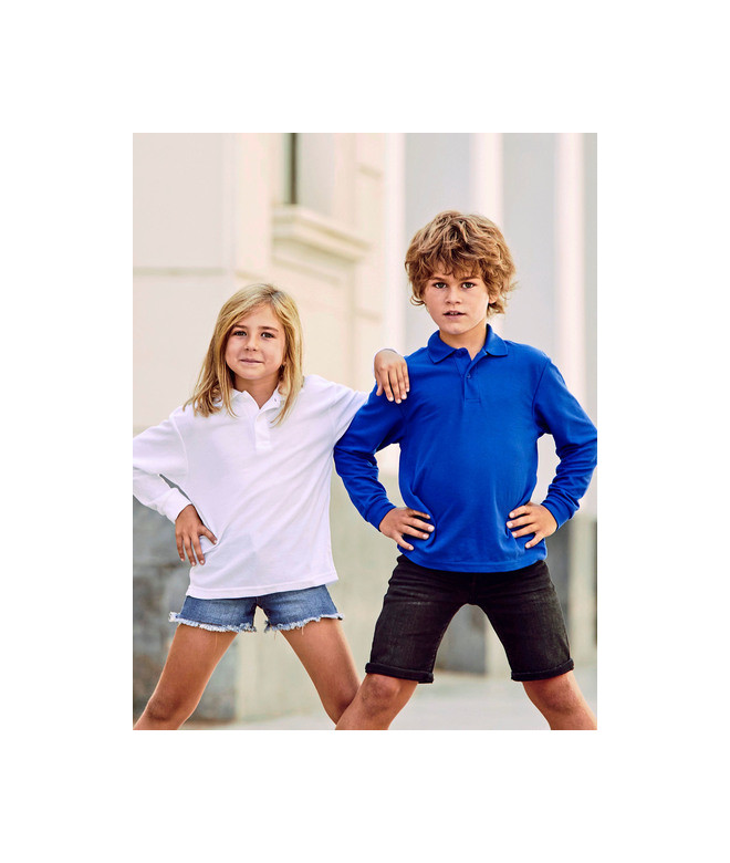 Fruit of the Loom Kids´ Long Sleeve 65/35 Polo
