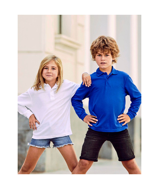 Kids´ Long Sleeve 65/35 Polo