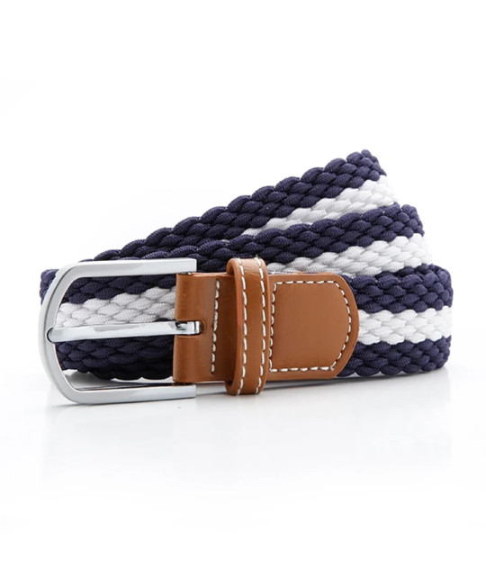 Asquith&Fox Two colour stripe braid stretch belt