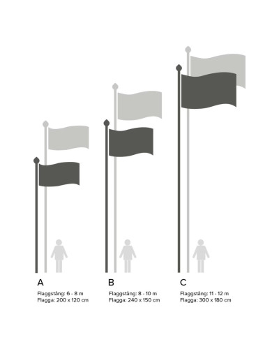 Landscape Flag, 160g Navy Polyester