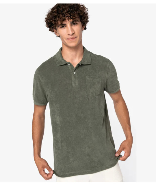 Native Spirit Men's Terry Towel polo shirt
