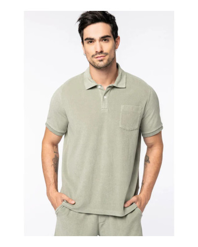 Native Spirit Men's Terry Towel polo shirt