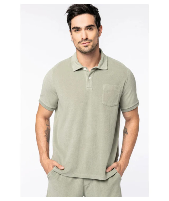 Native Spirit Men's Terry Towel polo shirt