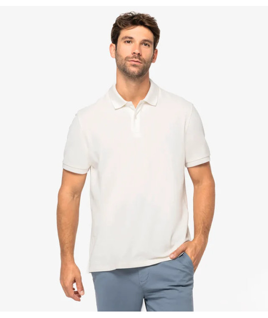Men's Eco-Friendly Piqué Knit Polo Shirt